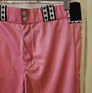 "Sox" Pink Pants with Black and White Trim